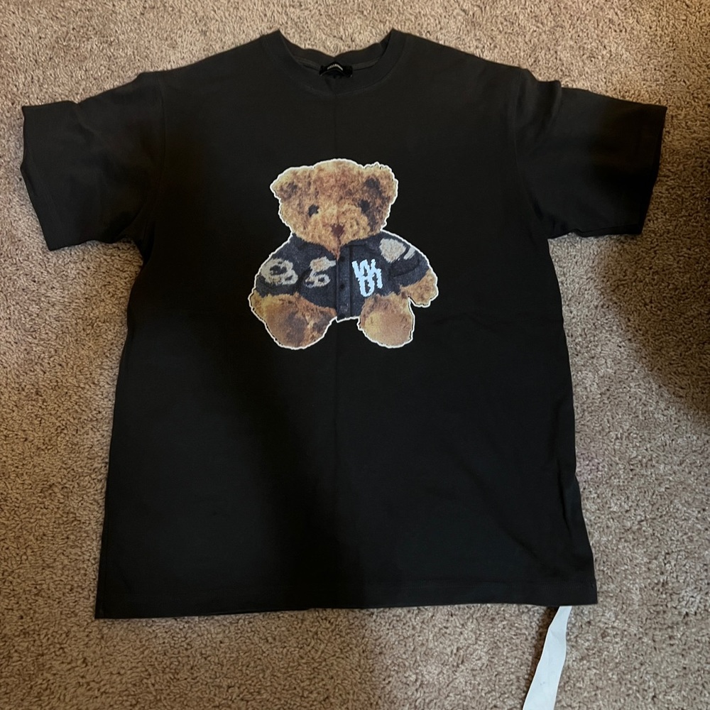 We11done welldone tshirt dark gray bear